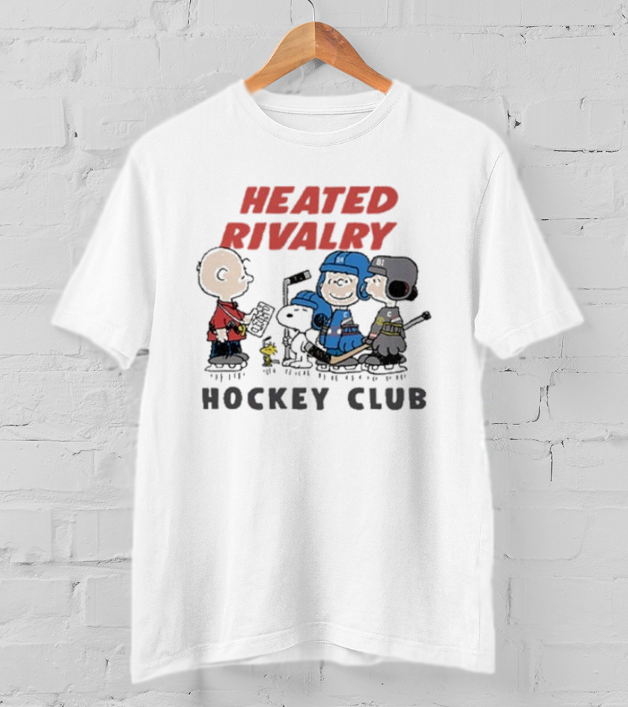 Snoopy Charlie Brown The Peanuts Heated Rivalry Hockey Club T-Shirt