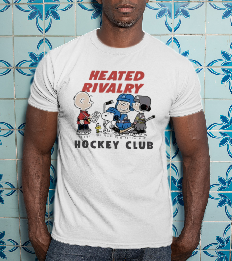 Snoopy Charlie Brown The Peanuts Heated Rivalry Hockey Club T-Shirt