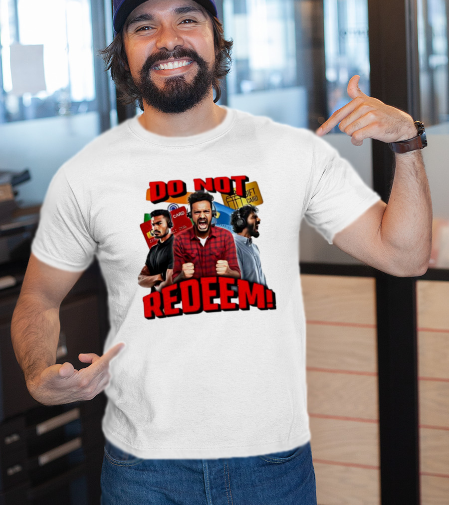 Do Not Redeem Angry Gamer Headphones Credit Gift Cards T-Shirt