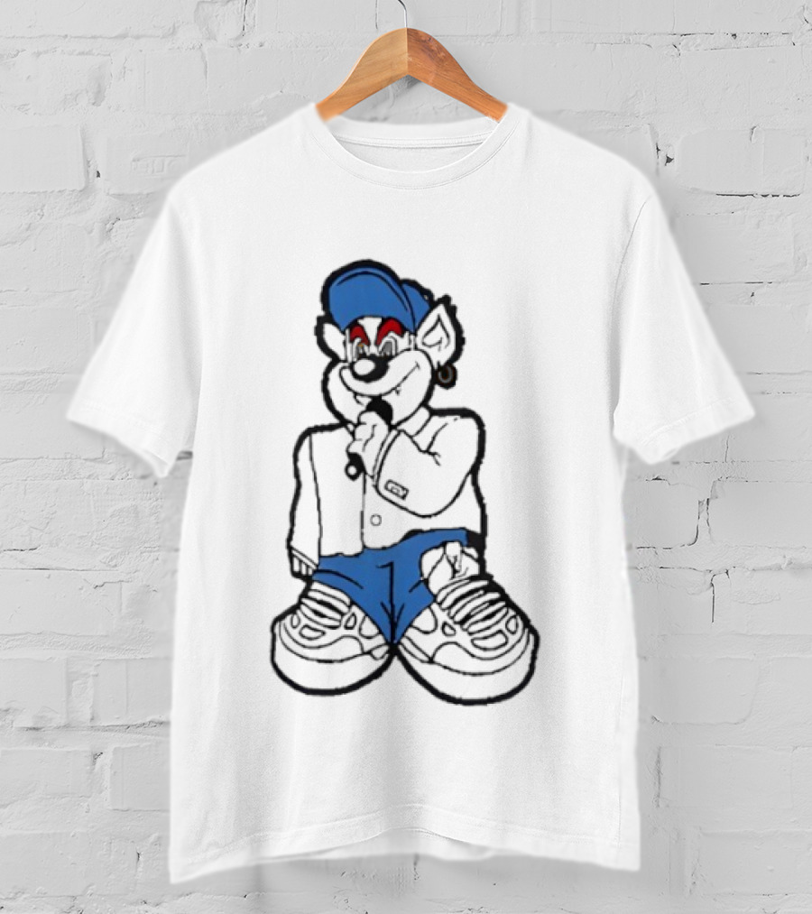 Travis Kelce Cartoon Bear Streetwear Charm Blue Cap Hip Hop T-Shirt
