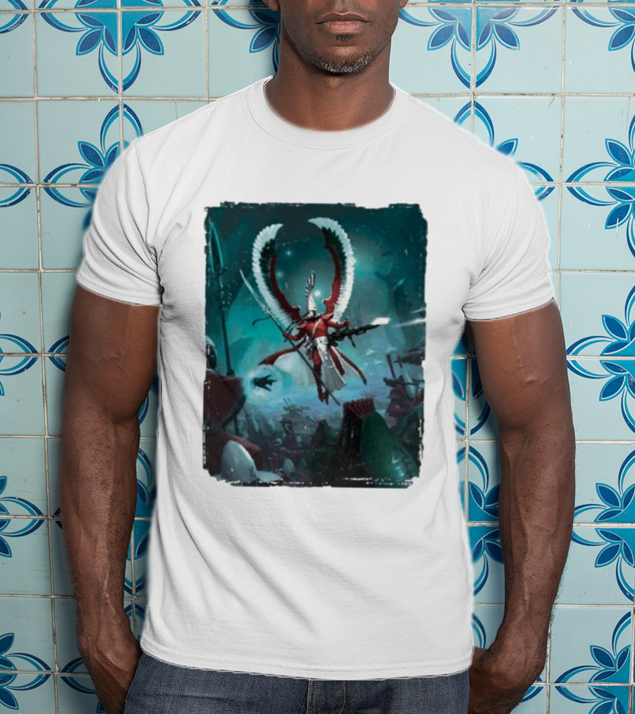 Warhammer 40 000 Aeldari Avatar Epic Battle Wings Fantasy Science Fiction T-Shirt