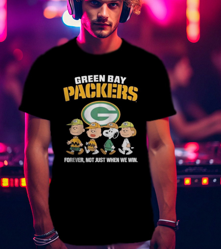 Green Bay Packers Peanuts Abbey Road Forever Not Just When We Win T-Shirt