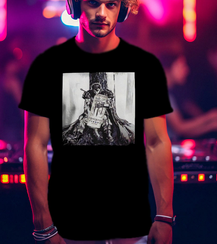 Guts Berserk With Monster Energy Ultra Drink Manga T-Shirt