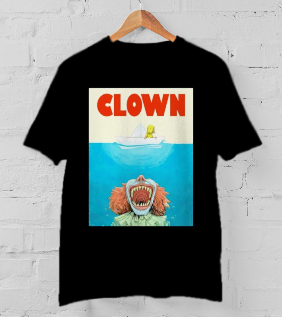 Halloween Jaws Inspired Clown Parody Horror Movie T-Shirt