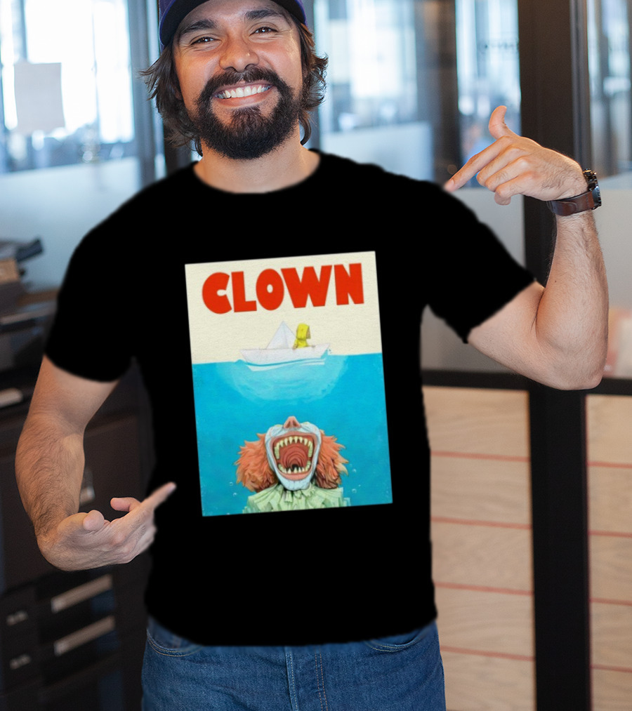 Halloween Jaws Inspired Clown Parody Horror Movie T-Shirt