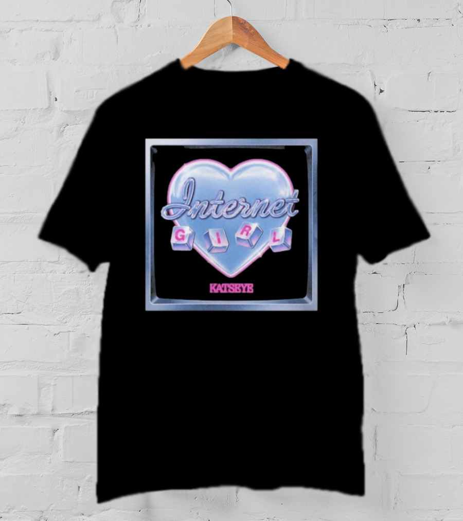 Katseye Internet Girl Heart Vintage Aesthetic Blocks T-Shirt
