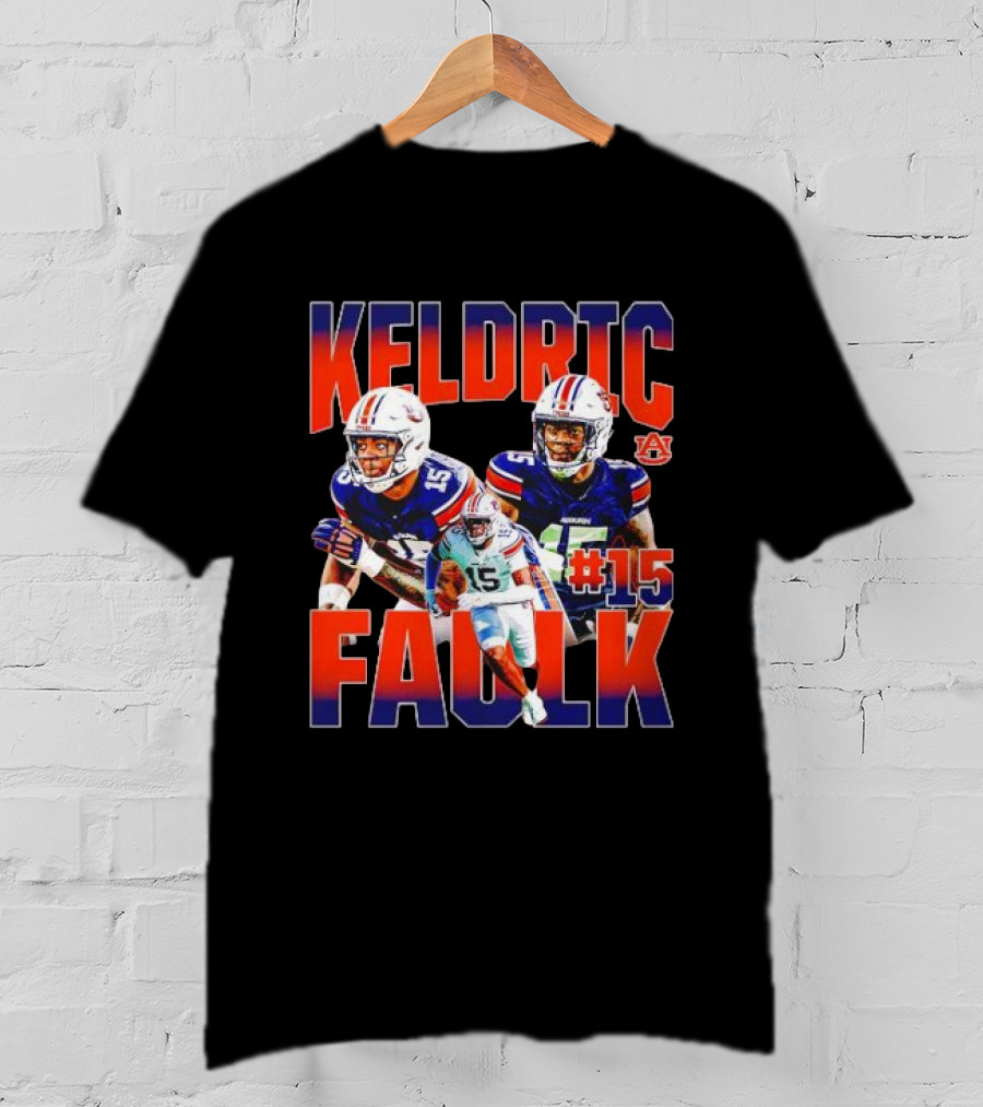Keldric Faulk Auburn Football #15 NCAA Tigers T-Shirt