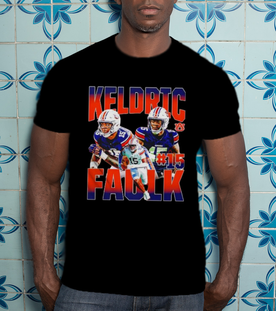 Keldric Faulk Auburn Football #15 NCAA Tigers T-Shirt