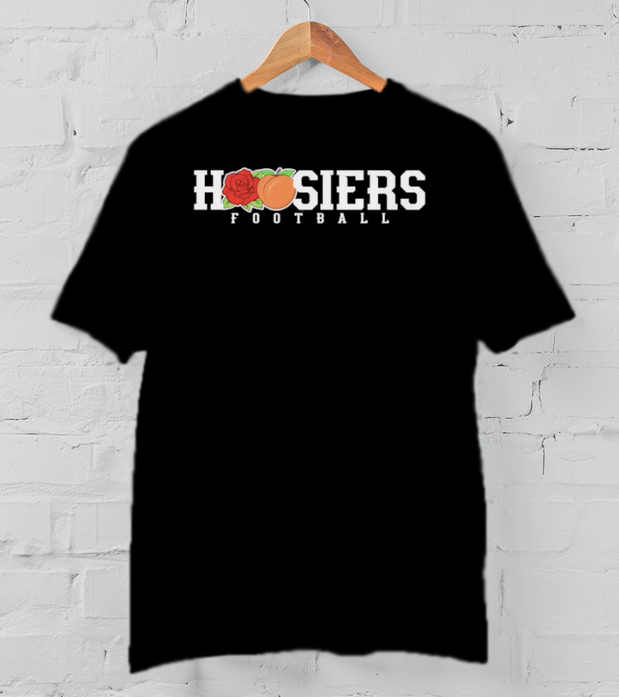 Indiana Hoosiers Football Peach Themed College Sports Merchandise T-Shirt