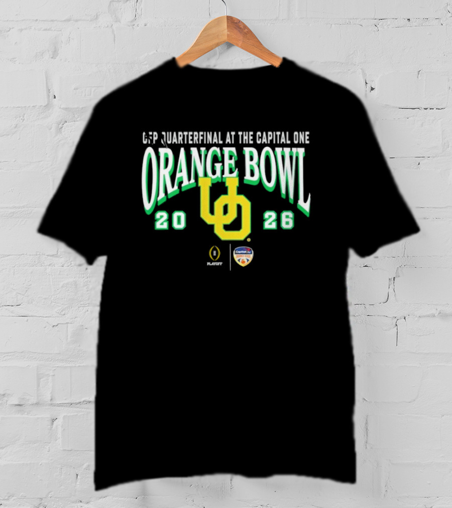 Oregon Ducks 2026 CFP Quarterfinal Capital One Orange Bowl T-Shirt
