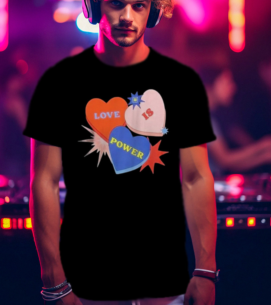 Love Is Power Heart Shapes Human Rights Campaign T-Shirt