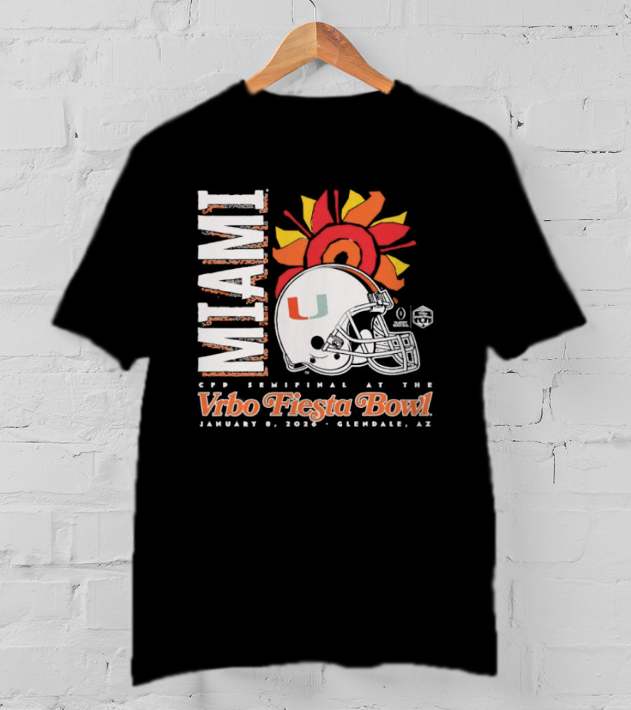 Miami 2026 CFP Semifinal Vrbo Fiesta Bowl January 1 Glendale Arizona T-Shirt