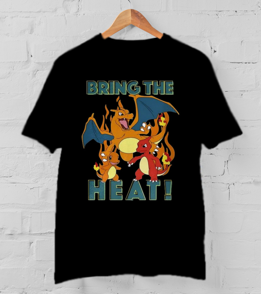 Bring The Heat Charizard Charmander Pokémon Characters T-Shirt