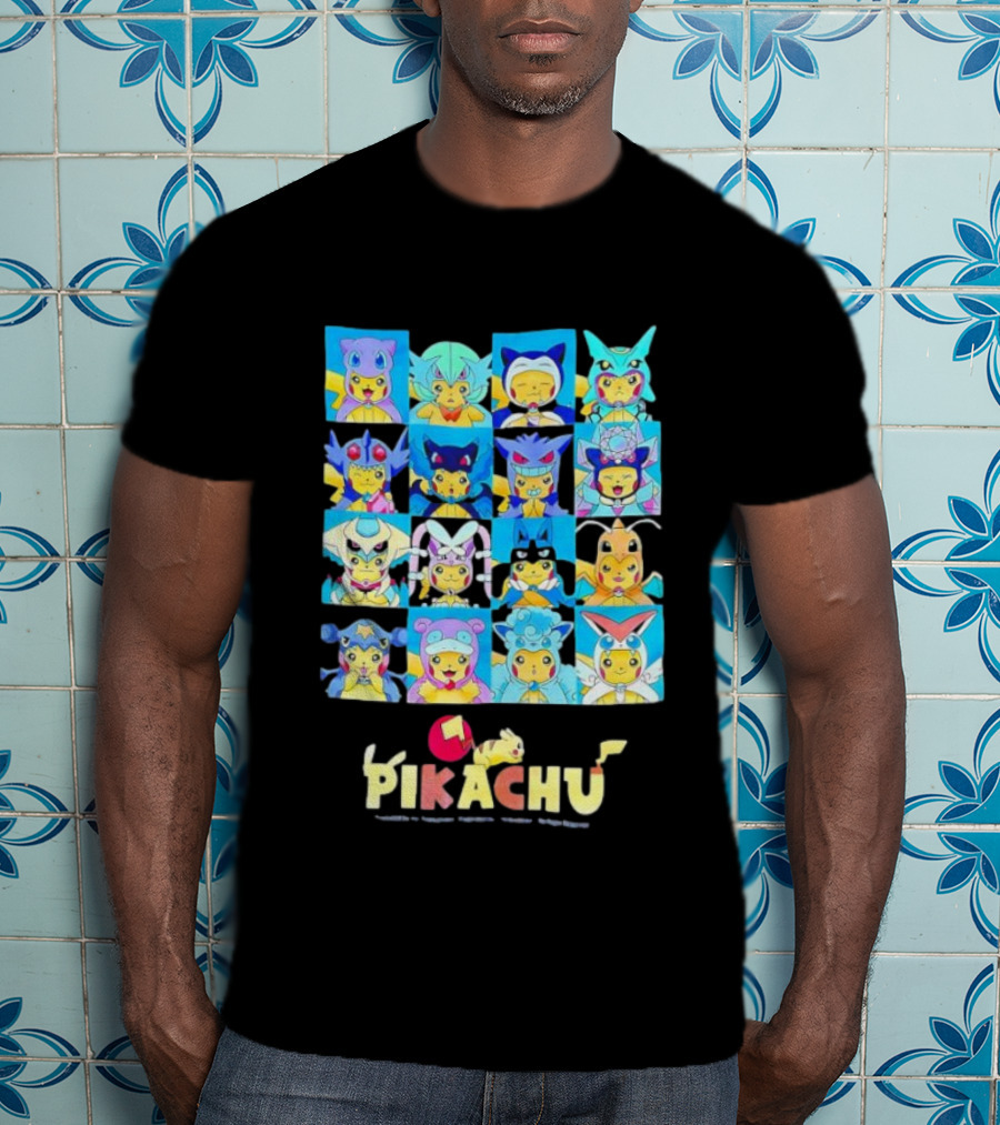 Pikachu Characters Cute Anime Costumes Collection Electric Company T-Shirt
