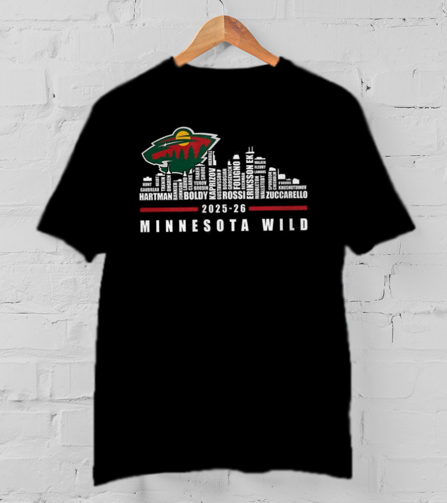 Minnesota Wild 2025 2026 Skyline T-Shirt