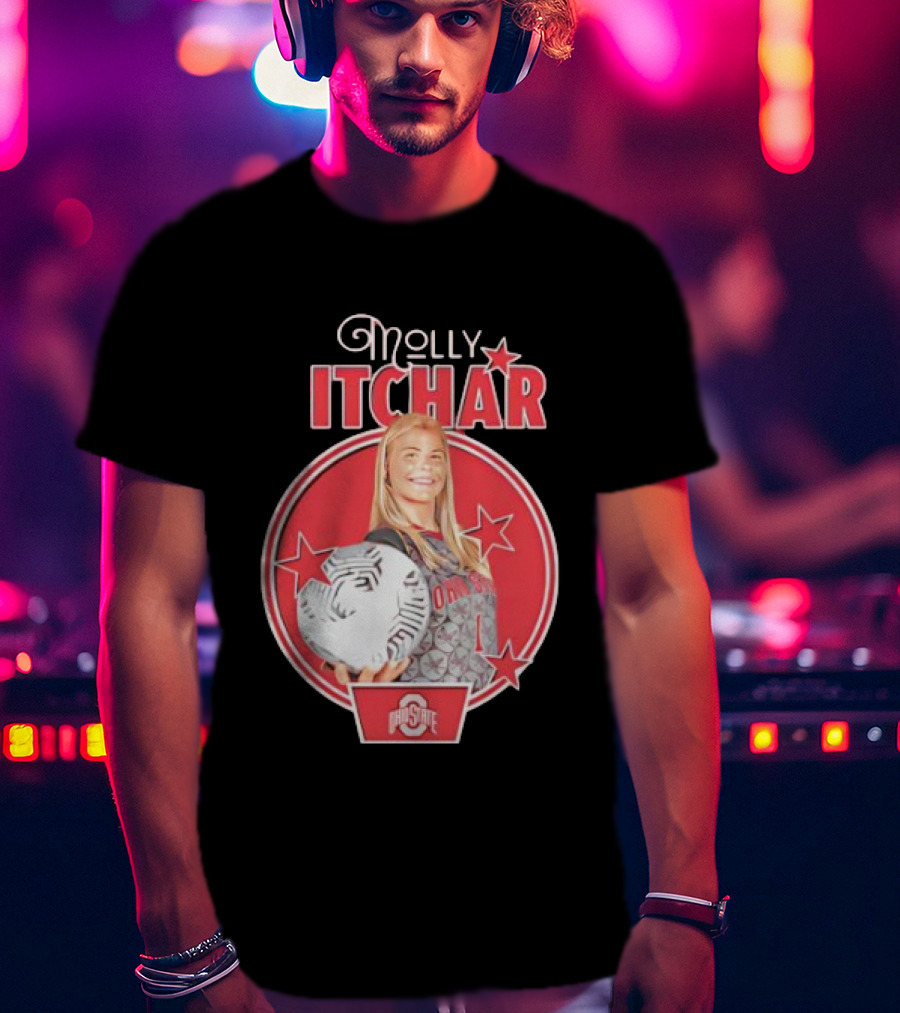 Molly Pritchard Ohio State Soccer Star With Ball And Stars T-Shirt