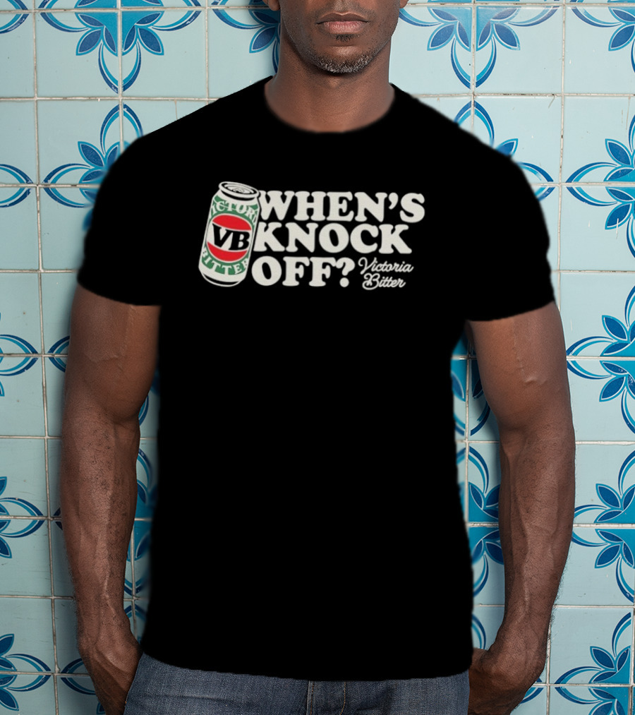 Victor Bravo Bitter When's Knock Off Victoria Bitter Can T-Shirt