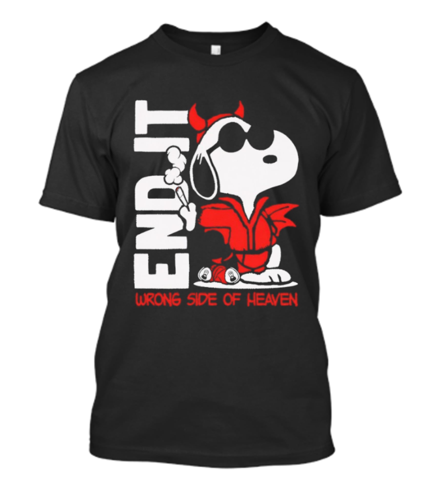 Snoopy End It Wrong Side Of Heaven Red Devil Suit T-Shirt