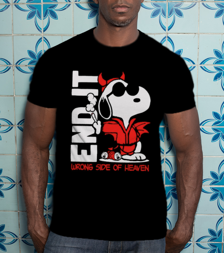 Snoopy End It Wrong Side Of Heaven Red Devil Suit T-Shirt
