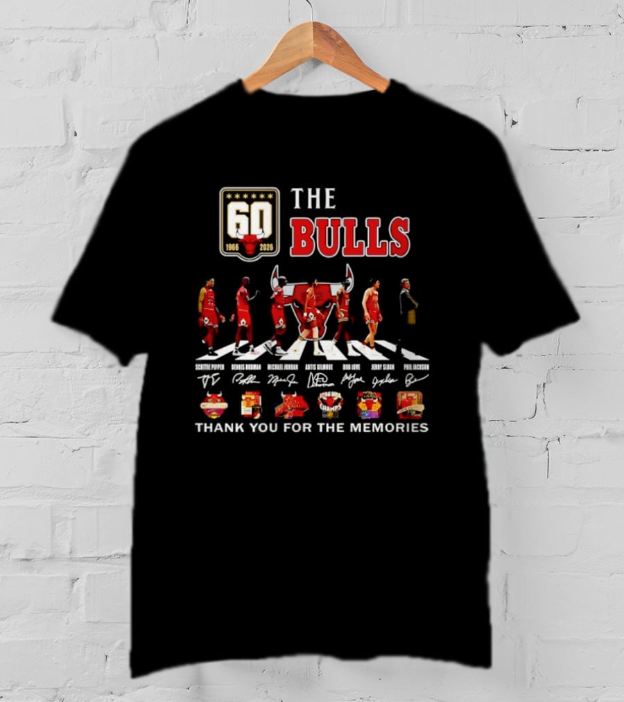 Chicago Bulls 60th Anniversary Legendary Players Staff Thank You For The Memories T-Shirt
