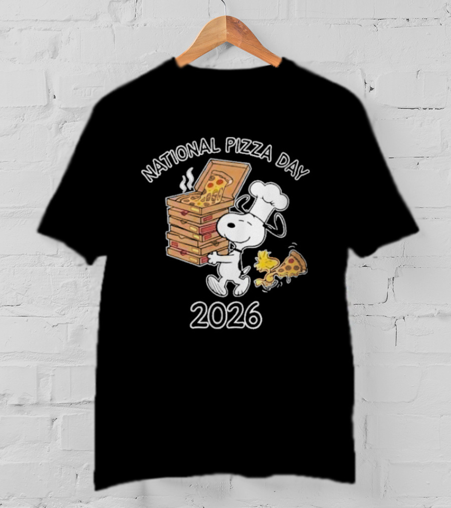 National Pizza Day 2026 Snoopy Chef Pizza Lover T-Shirt