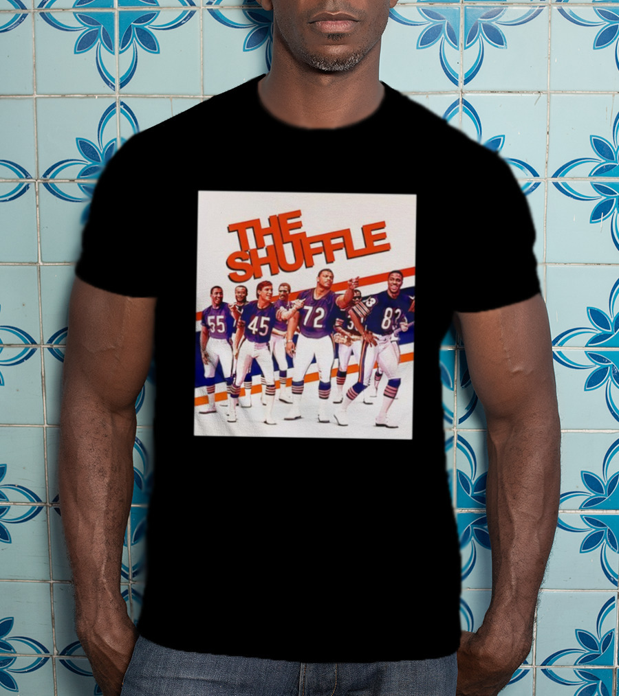 The Shuffle Chicago Bears Football Team Vintage Style Retro Uniforms T-Shirt