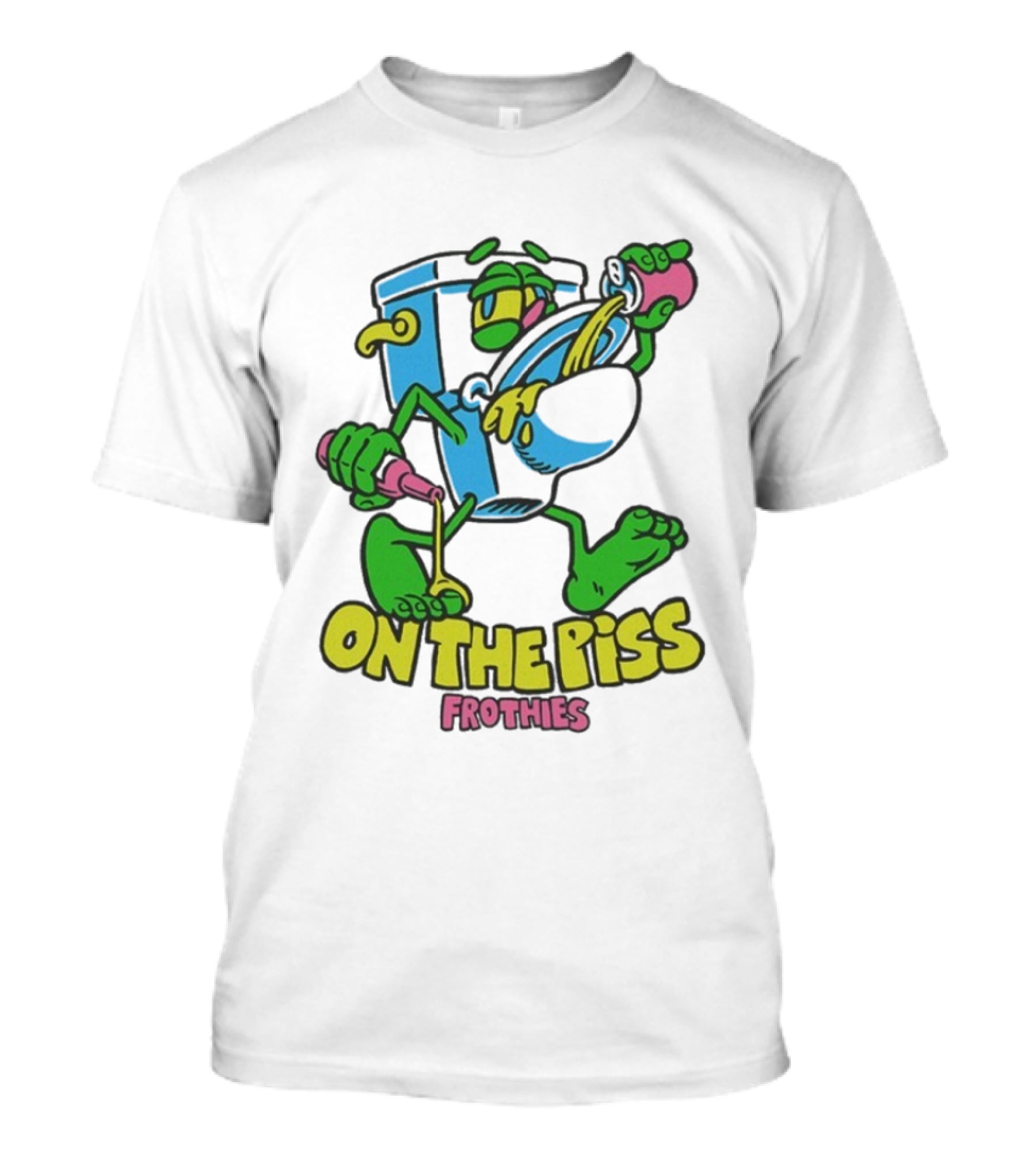 Frothies On The Piss Cartoon Style Beer Character Fun Party T-Shirt
