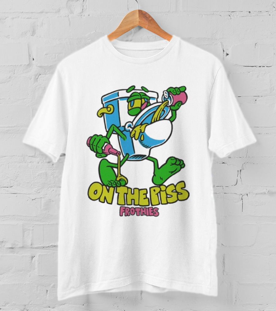 Frothies On The Piss Cartoon Style Beer Character Fun Party T-Shirt
