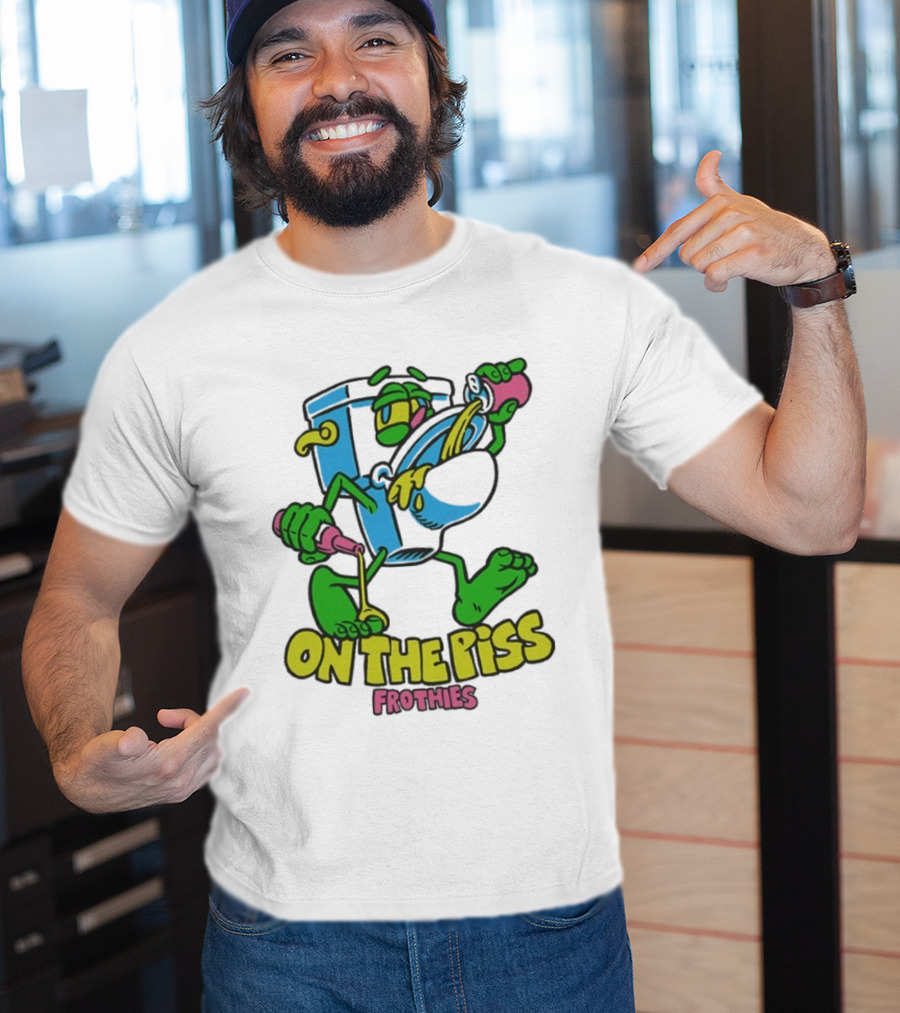 Frothies On The Piss Cartoon Style Beer Character Fun Party T-Shirt