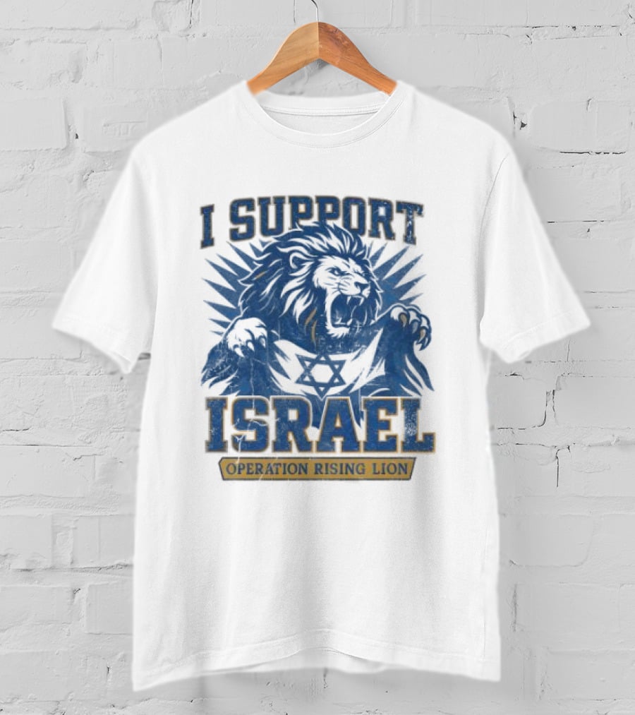 I Support Israel Operation Rising Lion Lionhead T-Shirt