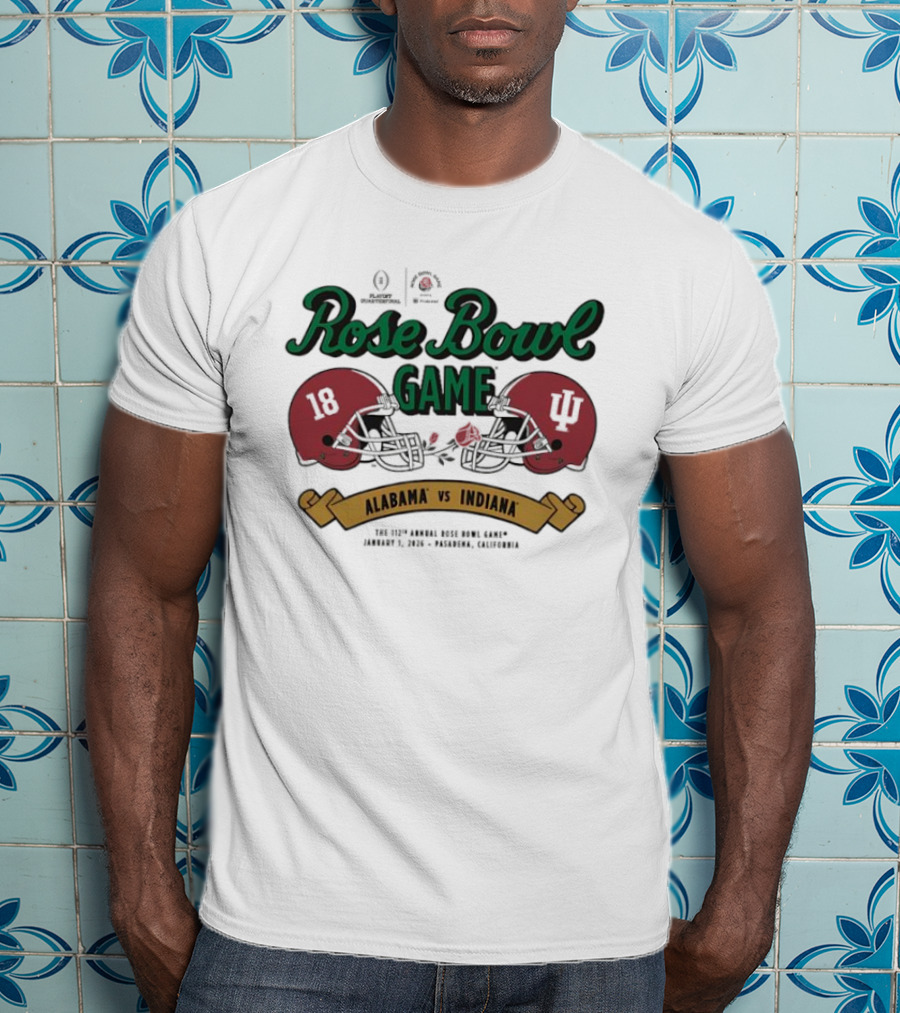 Alabama Vs Indiana 2026 Rose Bowl Game Pasadena California T-Shirt