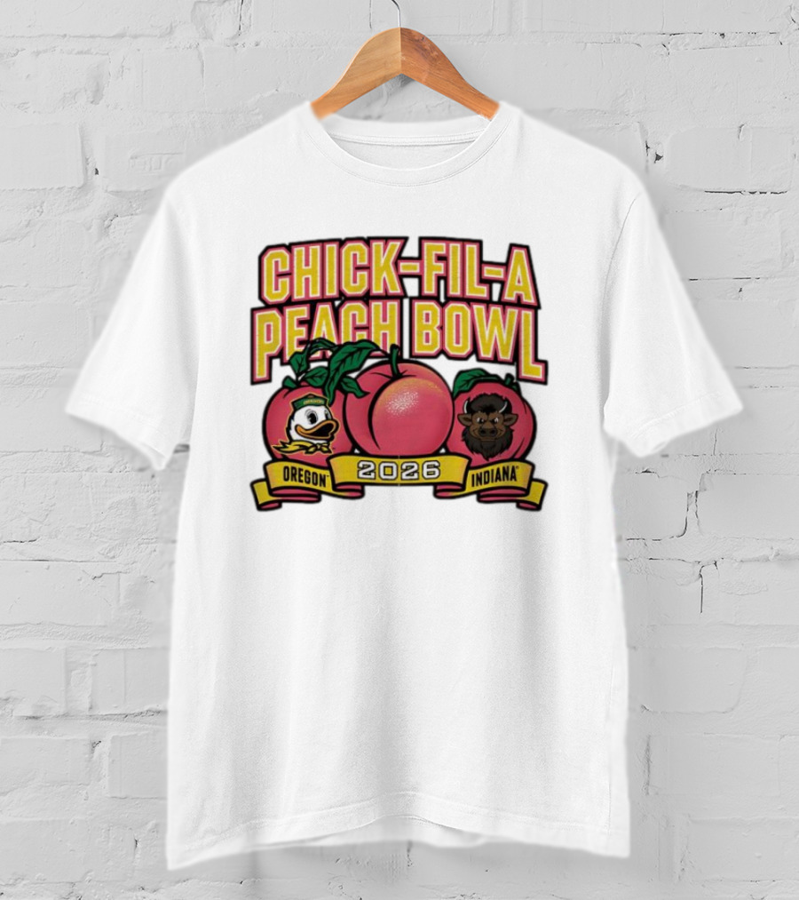 Chick Fil A Peach Bowl 2026 Oregon Vs Indiana T-Shirt