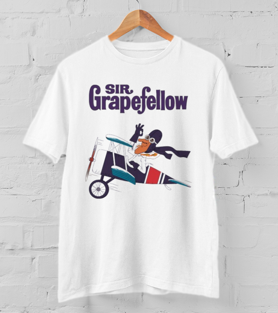Sir Grapefellow Biplane Pilot T-Shirt