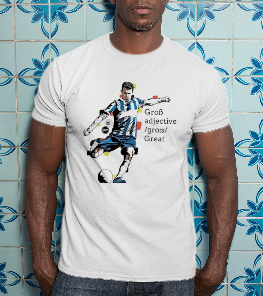 Jason Therios Groß Adjective Gros Great Soccer Player Action T-Shirt