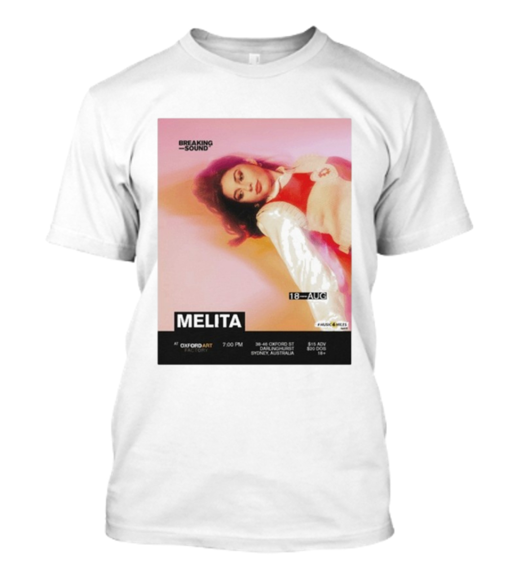 Melita Breaking Sound Oxford Art Darlinghurst Sydney Australia August 18 Event T-Shirt