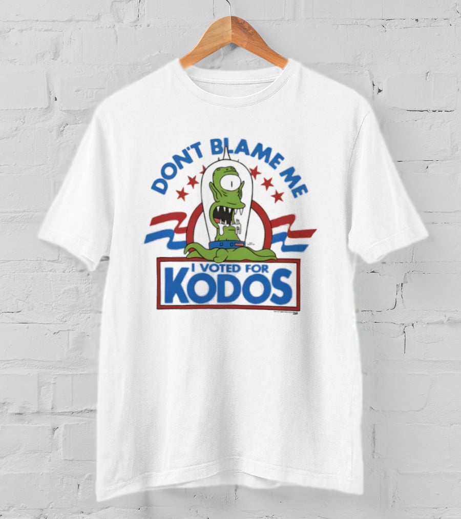 The Simpsons Don't Blame Me I Voted For Kodos Alien Election Humor T-Shirt