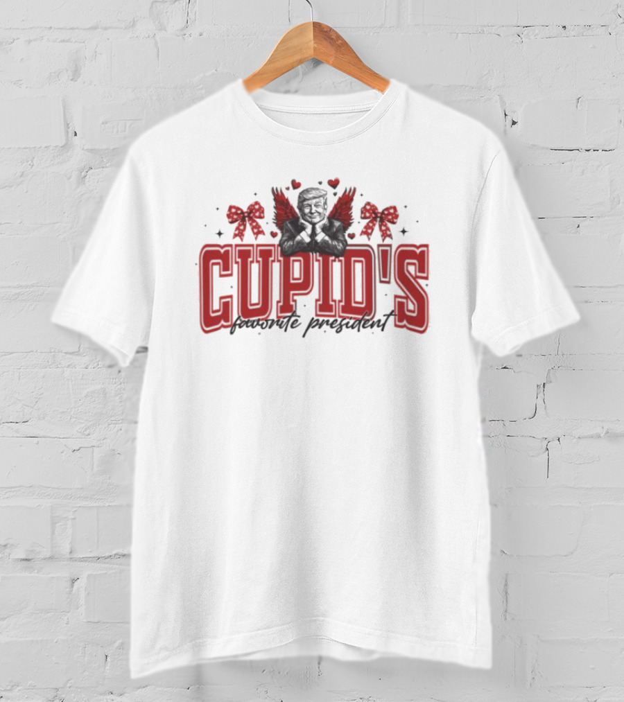 Trump Cupid's Favorite President Valentine's Wings And Bows T-Shirt