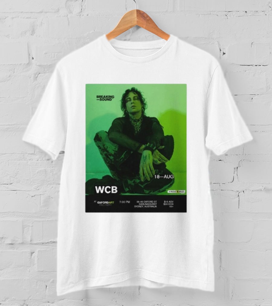 WCB At Breaking Sound Oxford Art Factory Sydney August 18 Event T-Shirt