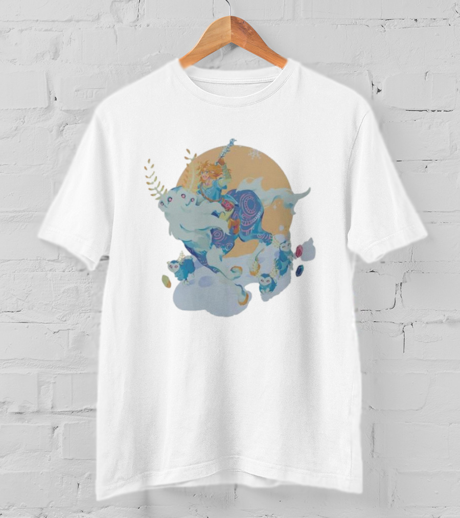 Zeldathon Mythos Zelda Series Snowy Adventure White Beast And Gems T-Shirt