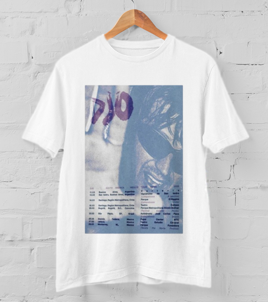 DJO South America Mexico Tour Santiago Region Mar 14 2026 Dates And Venues T-Shirt