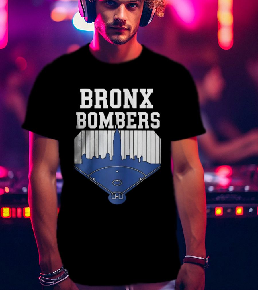 Bronx Bombers Baseball Skyline T-Shirt