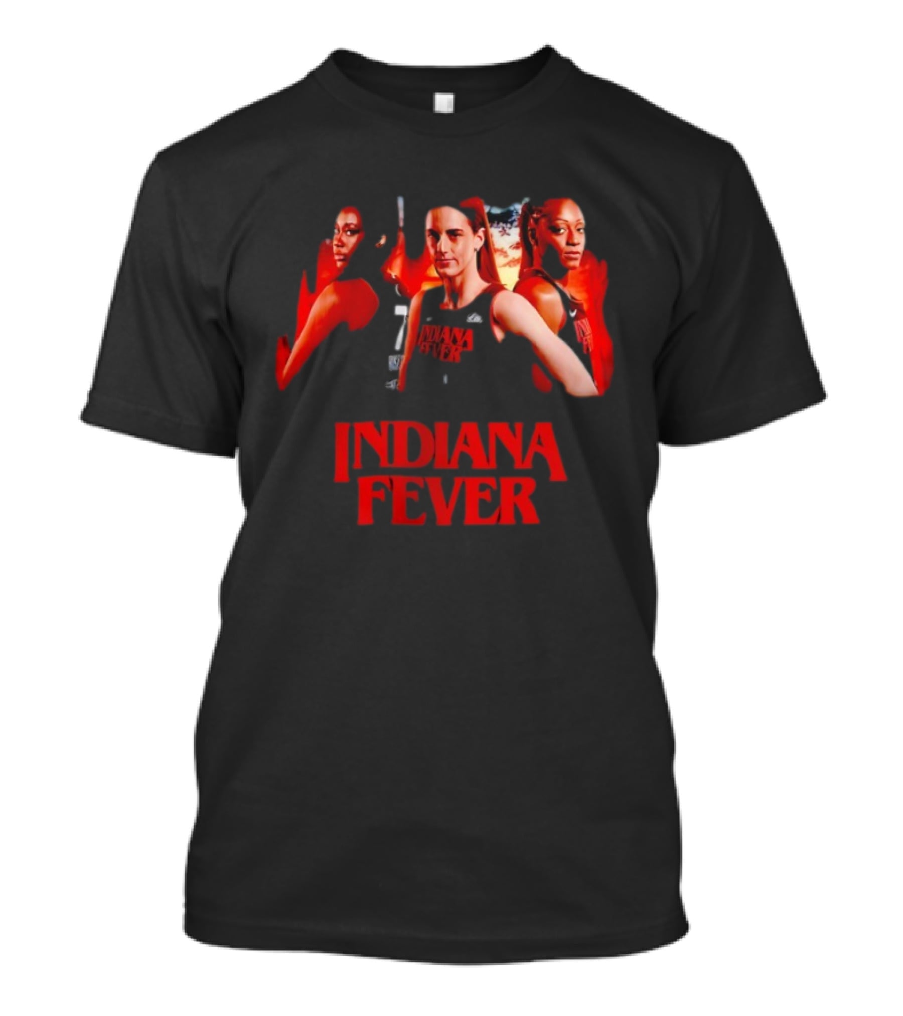 Indiana Fever Caitlin Clark Aliyah Boston Kelsey Mitchell Stranger Things T-Shirt