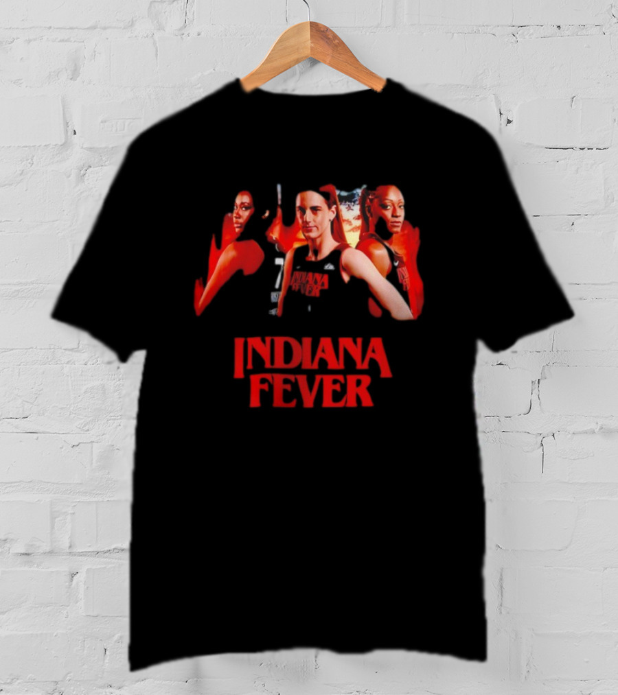 Indiana Fever Caitlin Clark Aliyah Boston Kelsey Mitchell Stranger Things T-Shirt