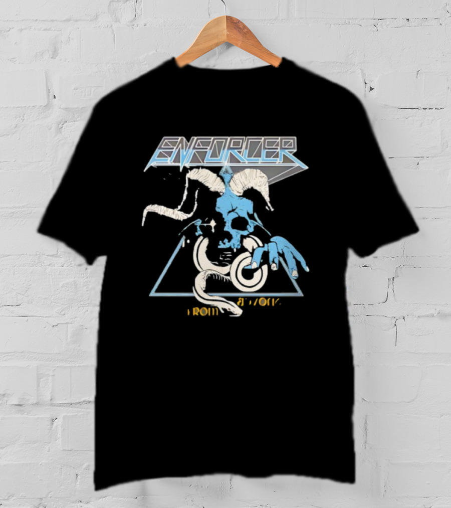 Enforcer Devil Blue Skull From Beyond Retro Metal T-Shirt