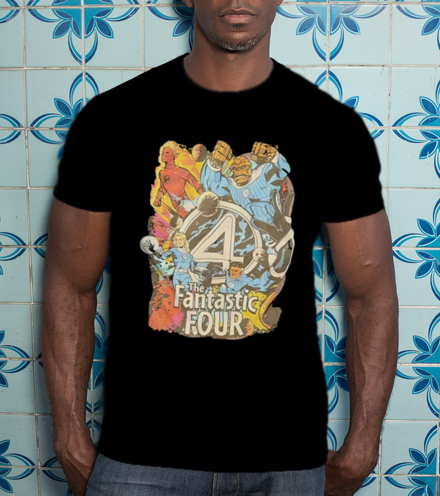 The Fantastic Four Comic Book Style Mr. Fantastic Invisible Woman Human Torch The Thing T-Shirt
