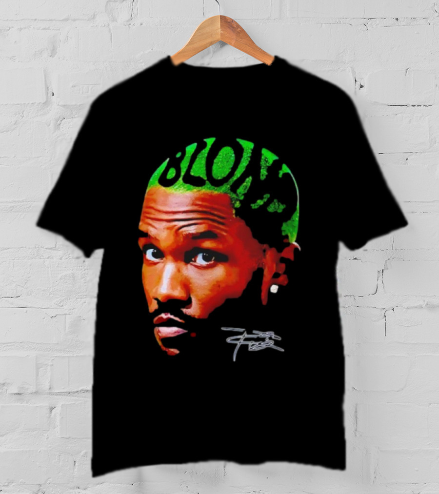 Blond Frank Ocean Big Face Green Hair Signature T-Shirt