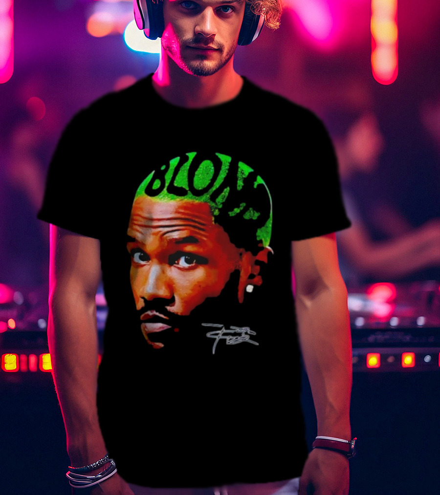 Blond Frank Ocean Big Face Green Hair Signature T-Shirt