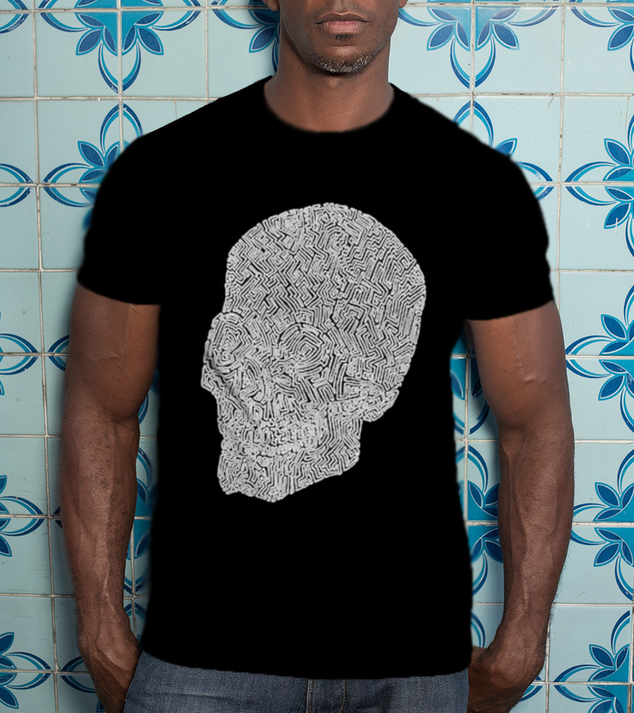 Noah Scalin Obsessive Compulsive Skull Maze T-Shirt