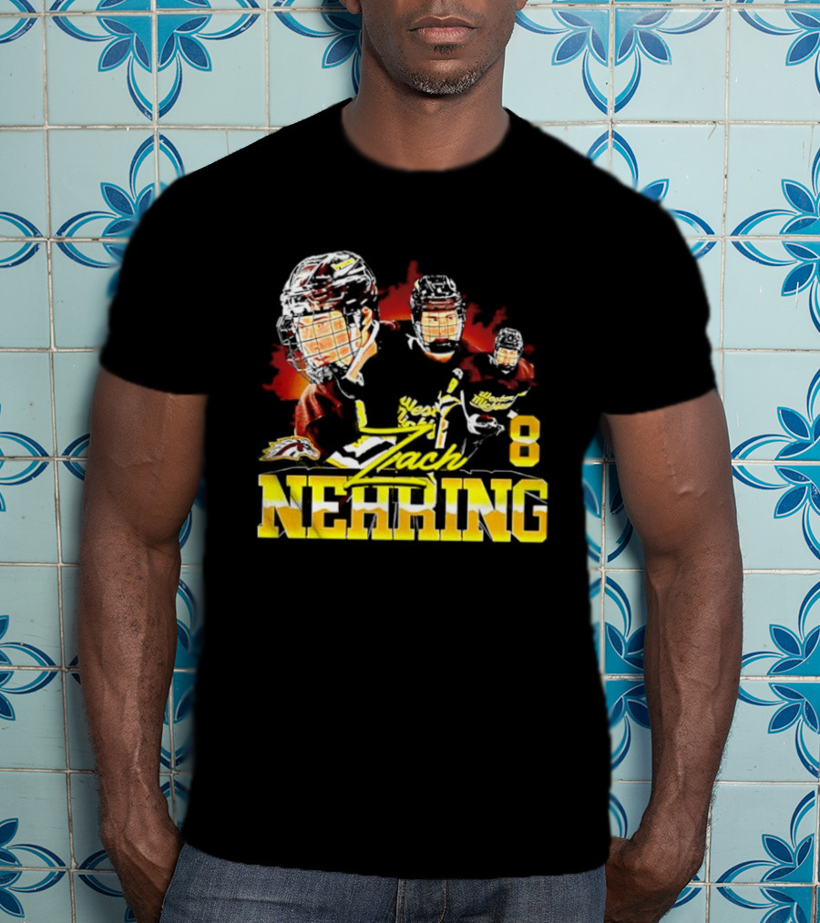 Western Michigan Broncos Men's Ice Hockey Zach Nehring 8 NCAA T-Shirt