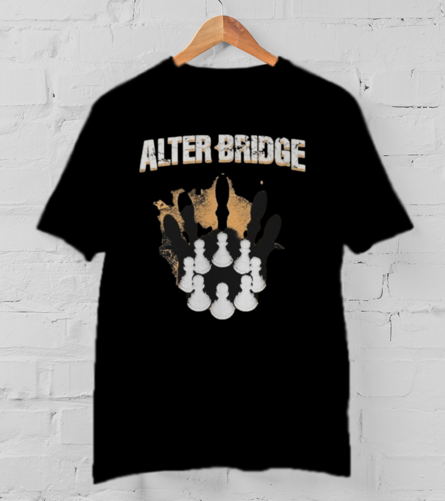 Alter Bridge Pawns Kings Crown Chess Pieces Band Merchandising T-Shirt